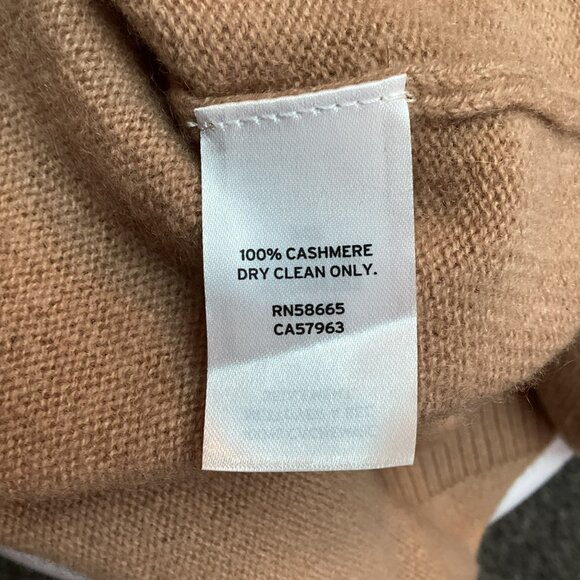 Nordstrom Cashmere Womens Medium Turtleneck Sweater Tan - Picture 10 of 10